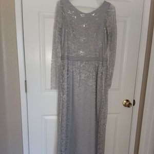 LACE LONG EVENING DRESS HAND MADE